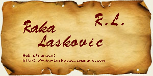 Raka Lasković vizit kartica